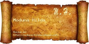 Moduna Hilda névjegykártya